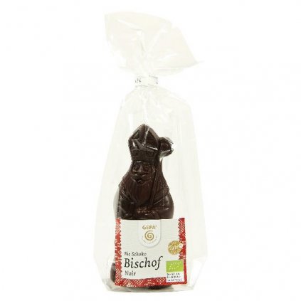Fairtrade bio mikuláš z hořké čokolády 70 %