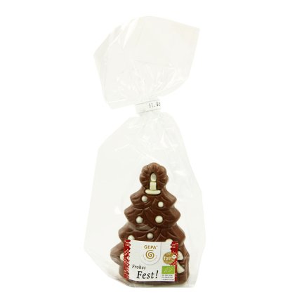 Fairtrade bio vánoční stromeček z mléčné čokolády 38 %