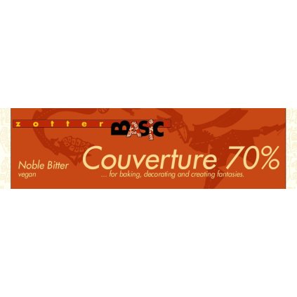 Fair Trade bio hořká couverture čokoláda Zotter 70 % kakaa, 130 g