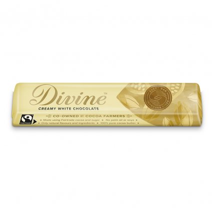 Fairtrade čokoládová tyčinka z bílé čokolády Divine, 35 g