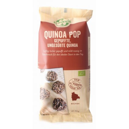 Fair Trade bio quinoa pop z Bolívie, 70 g