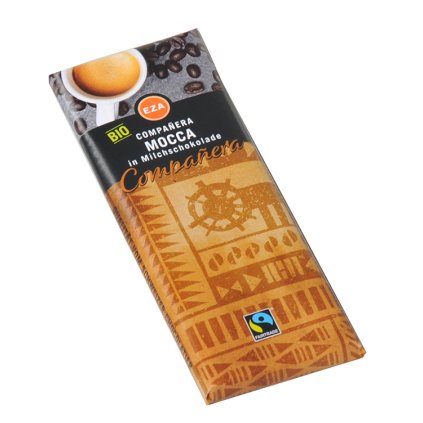 Fair Trade bio mléčná čokoládka s kávou