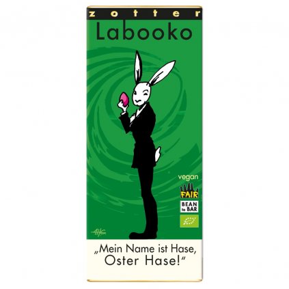Fair trade Bio hořká čokoláda Zajíček; Velikonoční Zajíček