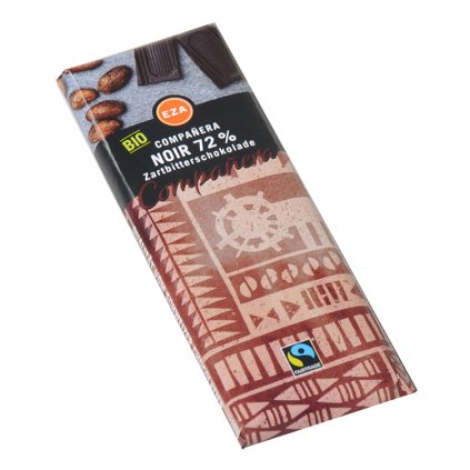 Fairtrade bio hořká čokoládka se 72 % kakaa, 50 g