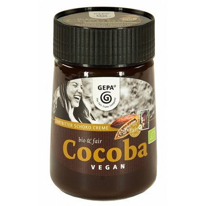 Fair trade bio vegan krém z hořké čokolády Cocoba Dark