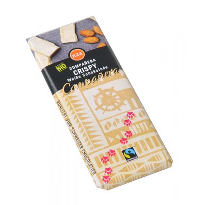 Fairtrade bio bílá čokoládka s křupinkami, 50 g