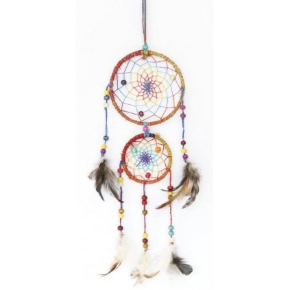 Fair trade barevný lapač snů z Nepálu, 34 cm