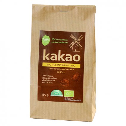 Fair trade bio kakaový prášek holandský snížený obsah tuku 150 g