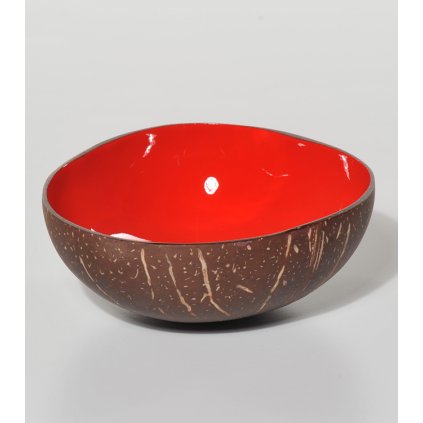 Kokosová miska, červená, 14 cm