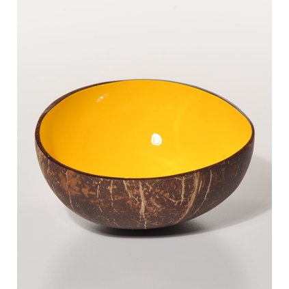 Kokosová miska, žlutá, 13 cm