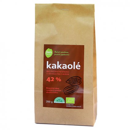 Fair trade bio rozpustné kakao Kakaolé s třtinovým cukrem 250 g