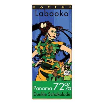 Fair trade bio hořká čokoláda Zotter Labooko Panama 72 %
