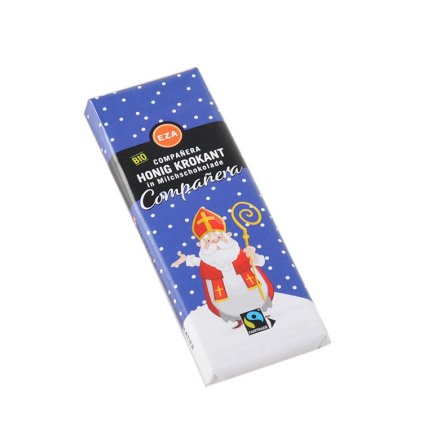 Fair trade bio mléčná medová čokoláda Mikuláš