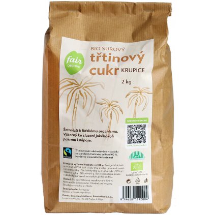Bio třtinový cukr z Paraguaye, 2 kg