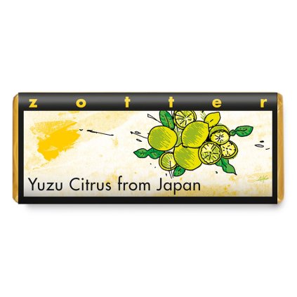 Fair trade bio mléčná čokoláda Zotter Yuzu citrus z Japonska
