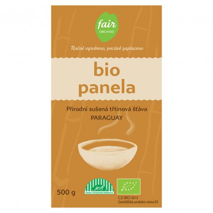 Fair trade bio sušená třtinová šťáva Panela z Paraguaye