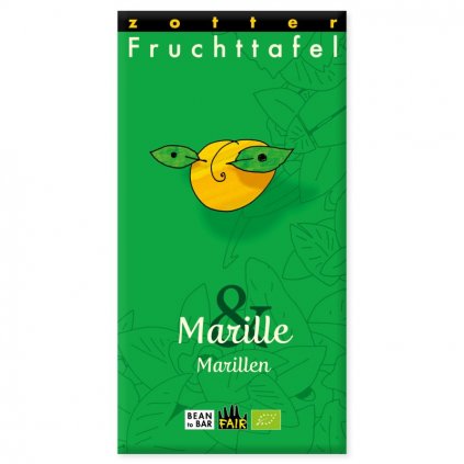 Fair trade bio meruňková čokoláda Zotter s meruňkami