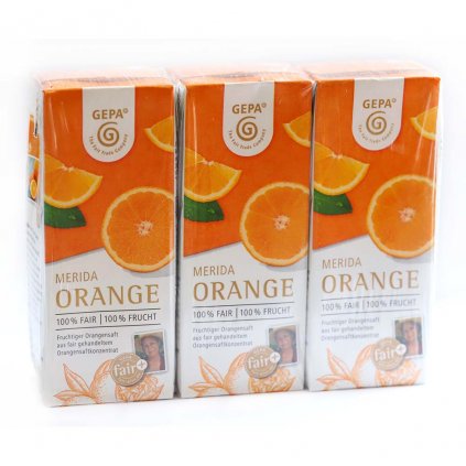Fair trade pomerančová šťáva 100% z Brazílie, 3 x 200 ml