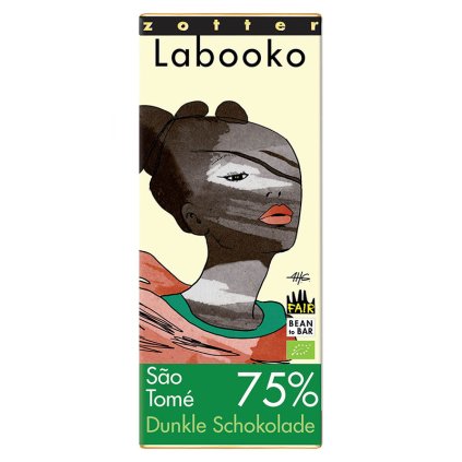 Fair trade bio hořká čokoláda Zotter Svatý Tomáš 75 %