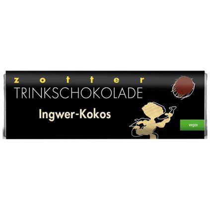 Fair trade bio horká veganská čokoláda Zotter Zázvor kokos
