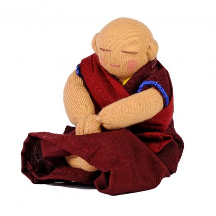 Fair trade ručně šitý tibetský budhistický mnich dolls4tibet