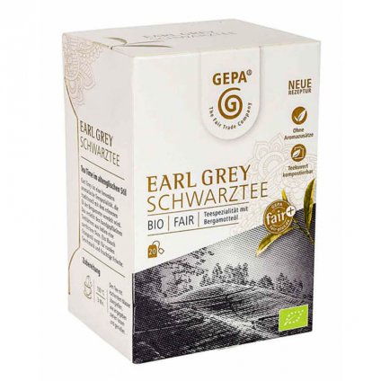 Fair trade bio černý čaj Earl Grey porcovaný