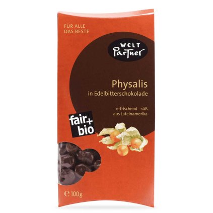 Fair trade bio mochyně v hořké čokoládě z Peru, 100 g