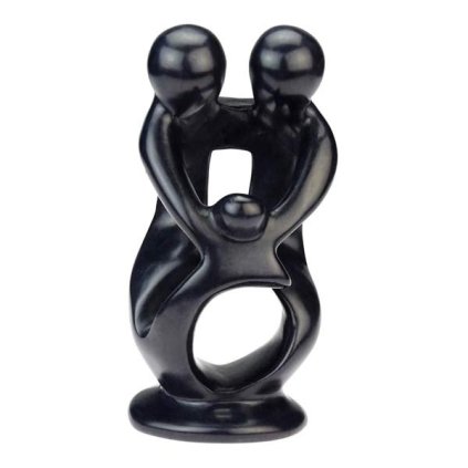 Fair trade rodina Tembo z mastku z Keni, 17 cm