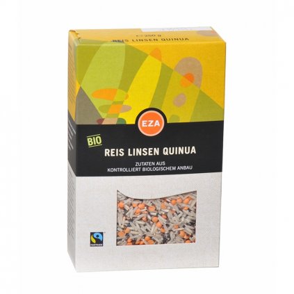 Fair trade bio přílohové trio rýže čočka quinoa bez lepku, 250 g