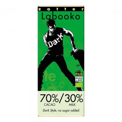 Fair trade bio mléčná čokoláda Zotter se 70 % kakaa a 30 % mléka, 65 g
