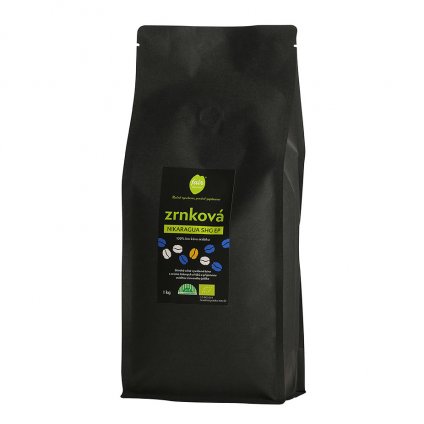 Čerstvě pražená fair trade bio zrnková káva Nikaragua SHG, 1000 g
