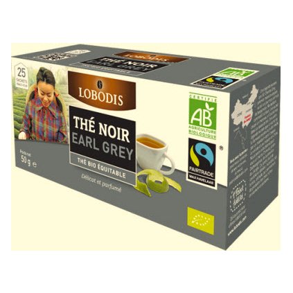 Bio černý čaj Earl Grey, porcovaný 25 x 2 g