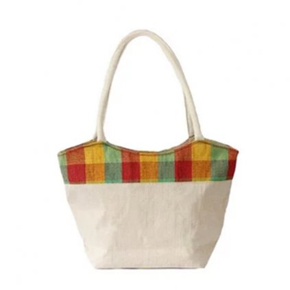 Fair trade jutová taška se zipem z Indie, 40 cm