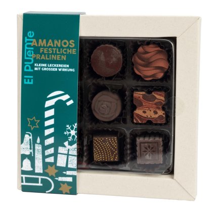 Fair trade vánoční pralinky Amanos z Kolumbie, 90 g