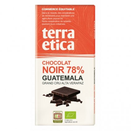 Fair trade bio hořká čokoláda Guatemala 78 %, 100 g