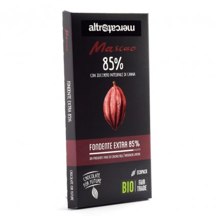 Fair trade bio hořká čokoláda Mascao s 85 % kakaa, 100 g