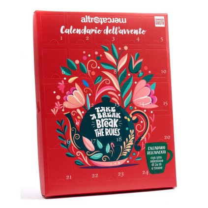 Fair trade adventní kalendář s čajovými sáčky bez plastu, 24x2 g