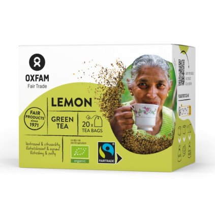 Fairtrade bio zelený čaj s citrónovým aroma ze Šrí Lanky, sáčky 20 x 1,8 g