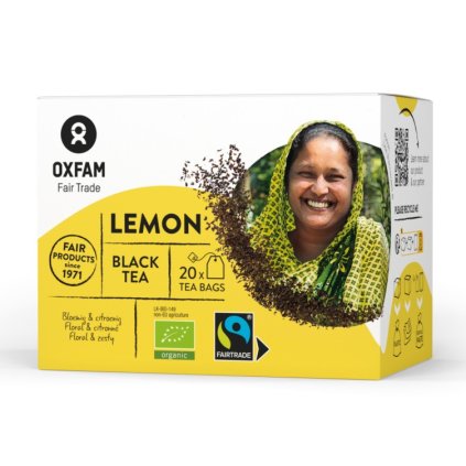 Fairtrade bio černý čaj s citrónovým aroma ze Šrí Lanky, sáčky 20 x 1,8 g