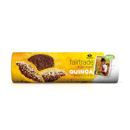 Fair trade bio kakaové sušenky s quinoou, 260 g