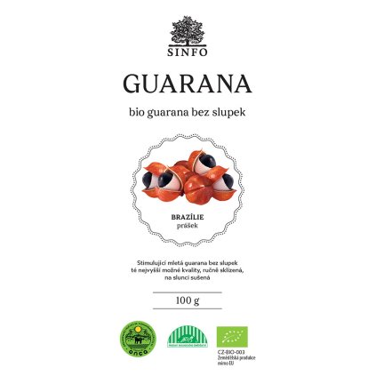 Fair trade bio Guarana bez slupek z Brazílie, 100 g