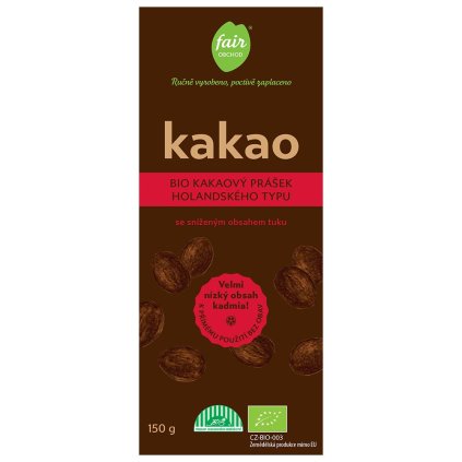 Fair trade bio kakaový prášek holandského typu, 150 g