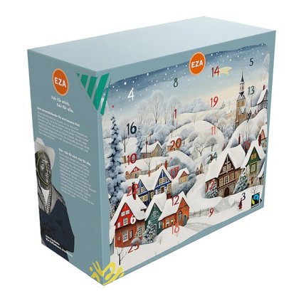 Fairtrade bio Maxi adventní kalendář s 1 kg čokolády