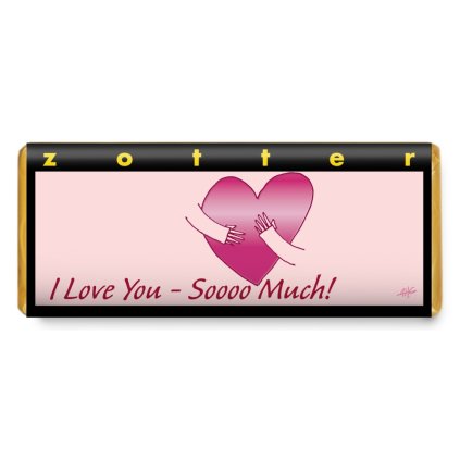 Fair trade bio plněná hořká čokoláda Zotter Miluji tě tak moc, 70 g