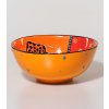 Fair Trade ručně dělaná mísa s žirafou z Jižní Afriky, oranžová, 22 cm