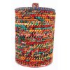 Koš na prádlo ze sárí z Bangladéše vícebarevný, 40 cm