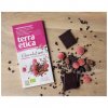 Fair trade bio hořká čokoláda s kakaovými boby a malinami