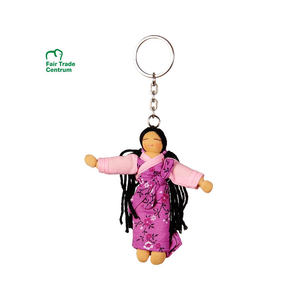 Fair trade přívěsek Hadrová panenka Tibetská dívka dolls4tibet