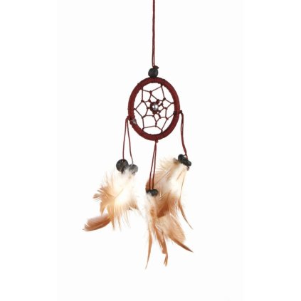 Fair Trade lapač snů z Bali, hnědý, 17 cm