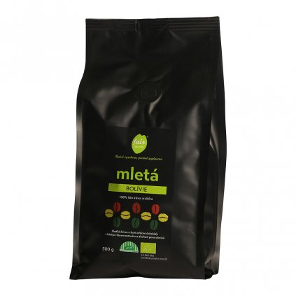 Fair trade bio mletá káva Bolívia, 500 g